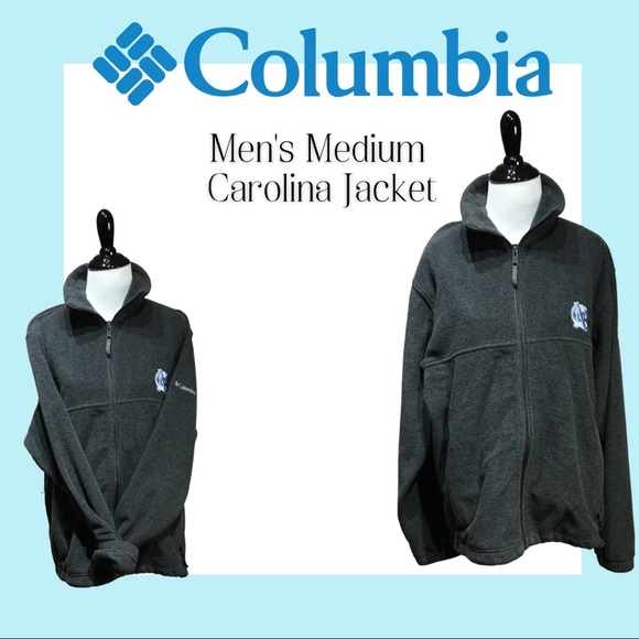 Columbia UNC Tar Heels Gray Jacket Medium - Picture 3 of 8